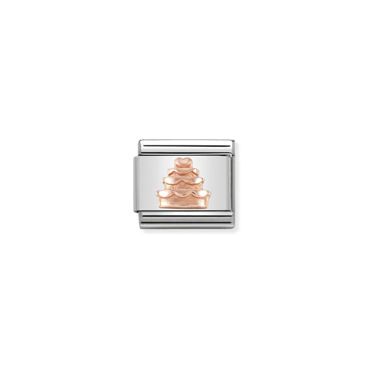 Composable Classic RELIEF SYMBOLS stainless steel and 9k rose gold (02_Tiered cake)