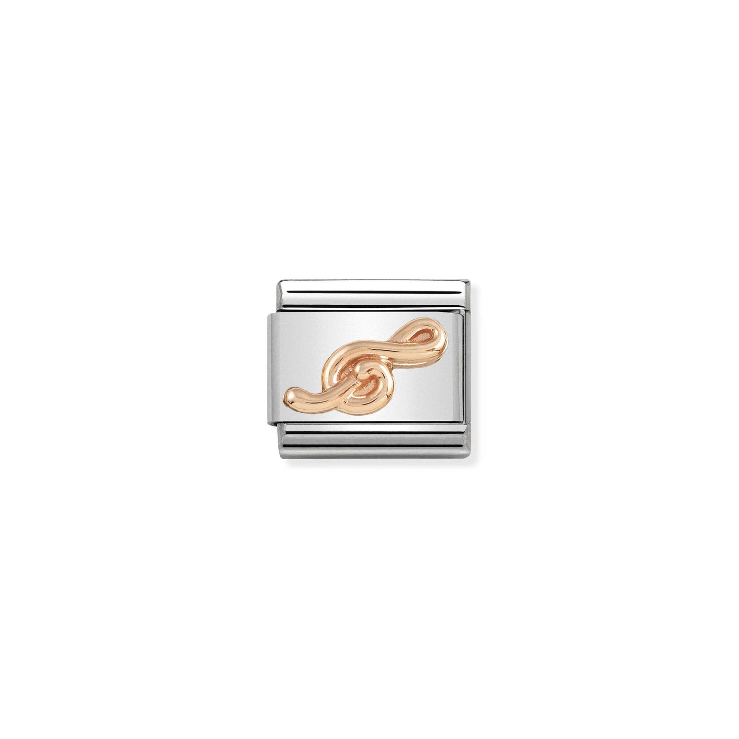 Composable Classic RELIEF SYMBOLS stainless steel and 9k rose gold (13_Treble Clef)