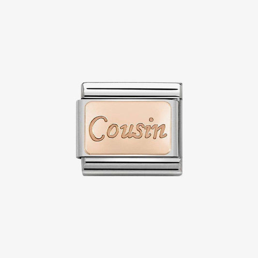 Composable Classic ENGRAVED WRITINGS steel and 9k rose gold (15_Cousin)