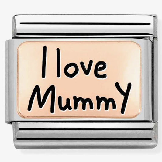 Composable Classic PLATES (IC) steel and 9k rose gold (02_I love Mummy)