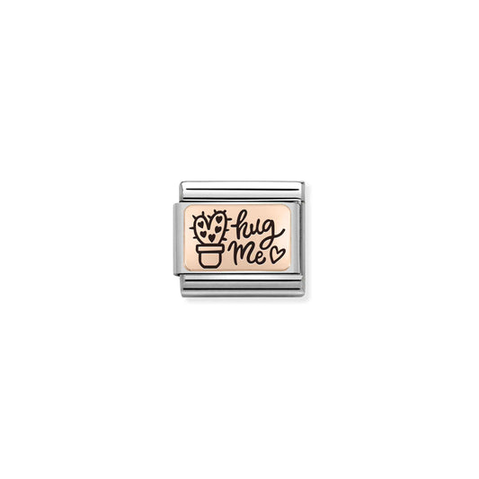 Composable Classic PLATES (IC) steel and 9k rose gold (10_Hug Me)