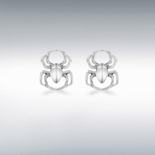 STERLING SILVER OXIDISED SPIDER STUD EARRINGS