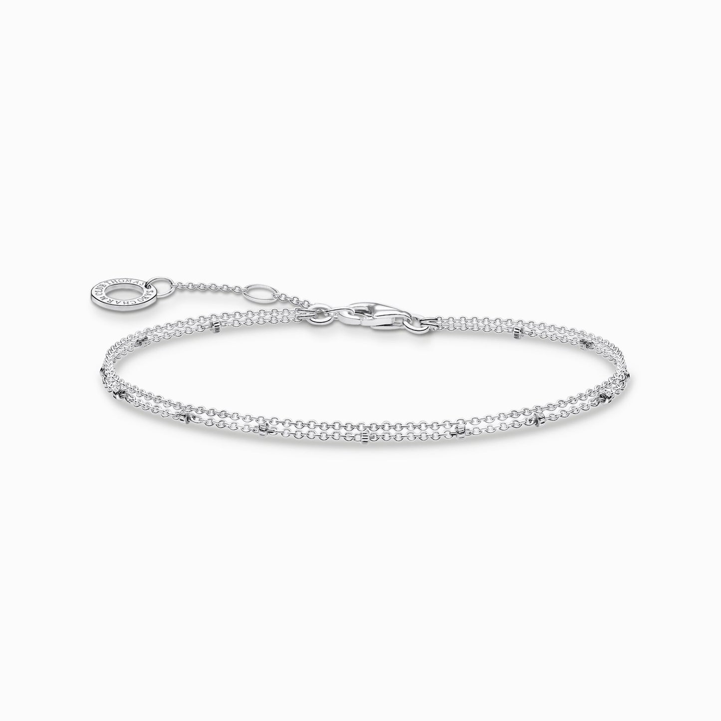 Bracelet double strand silver