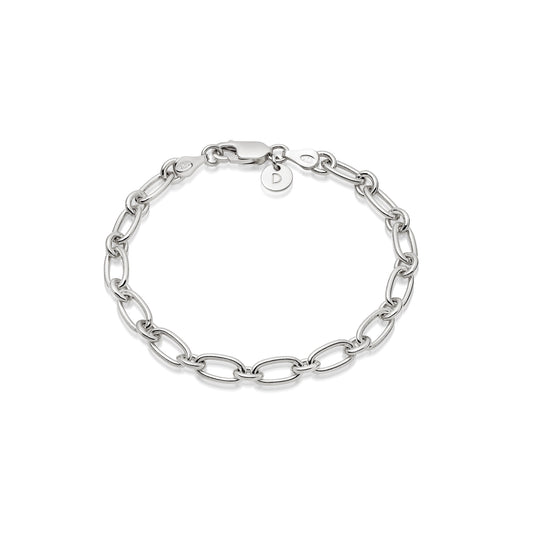 STACKED LINKED CHAIN BRACELET BRB8004_SLV