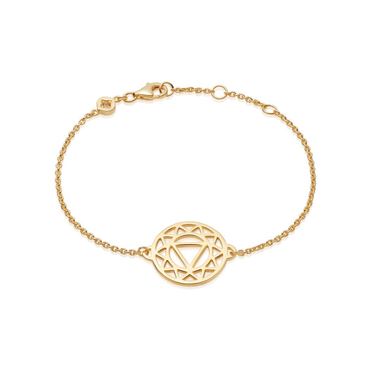 SOLAR PLEXUS CHAKRA CHAIN BRACELET 18ct Gold Plate CHKBR1003