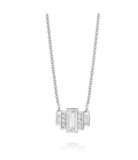Beloved White Topaz Baguette Necklace