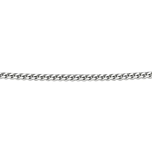 9ct WG Diamond Cut Curb Chain