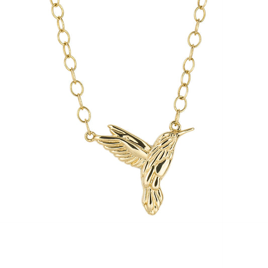 9ct gold Hummingbird motif Necklace