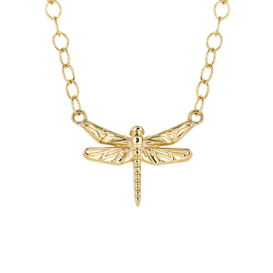 9ct Gold Dragonfly motif necklace