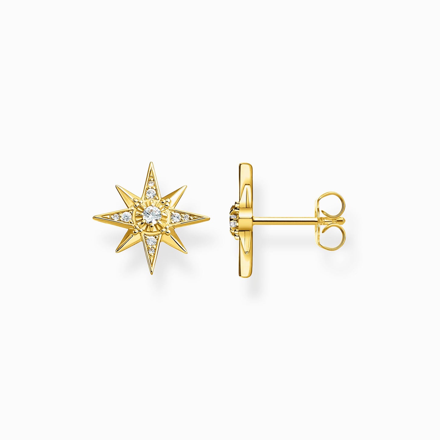 18k Gold plated star stud earrings