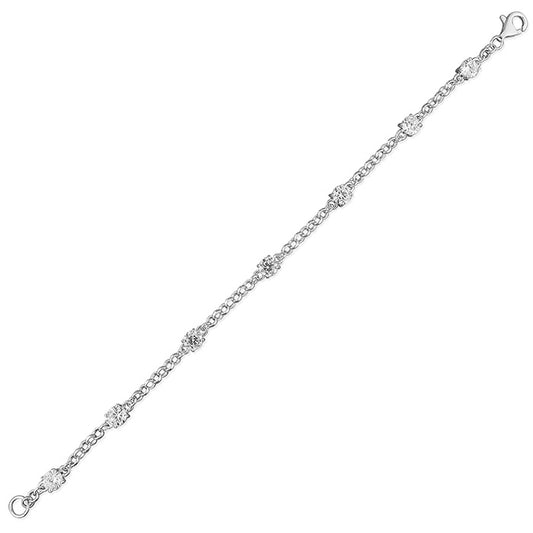 CZ chain bracelet 19cm