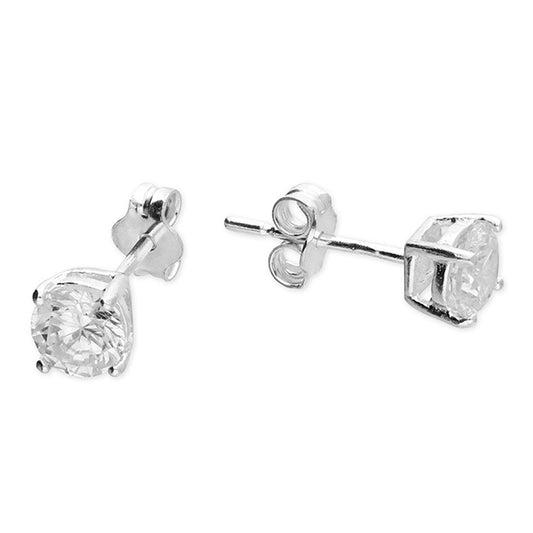 5mm cubic zirconia claw set studs