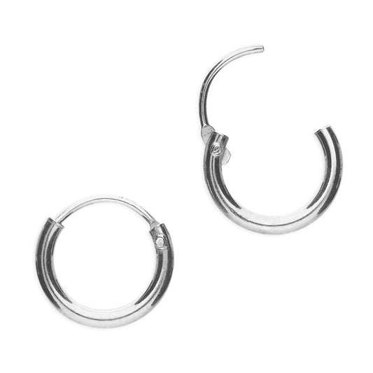 10mm Silver Small Hinged Hoop