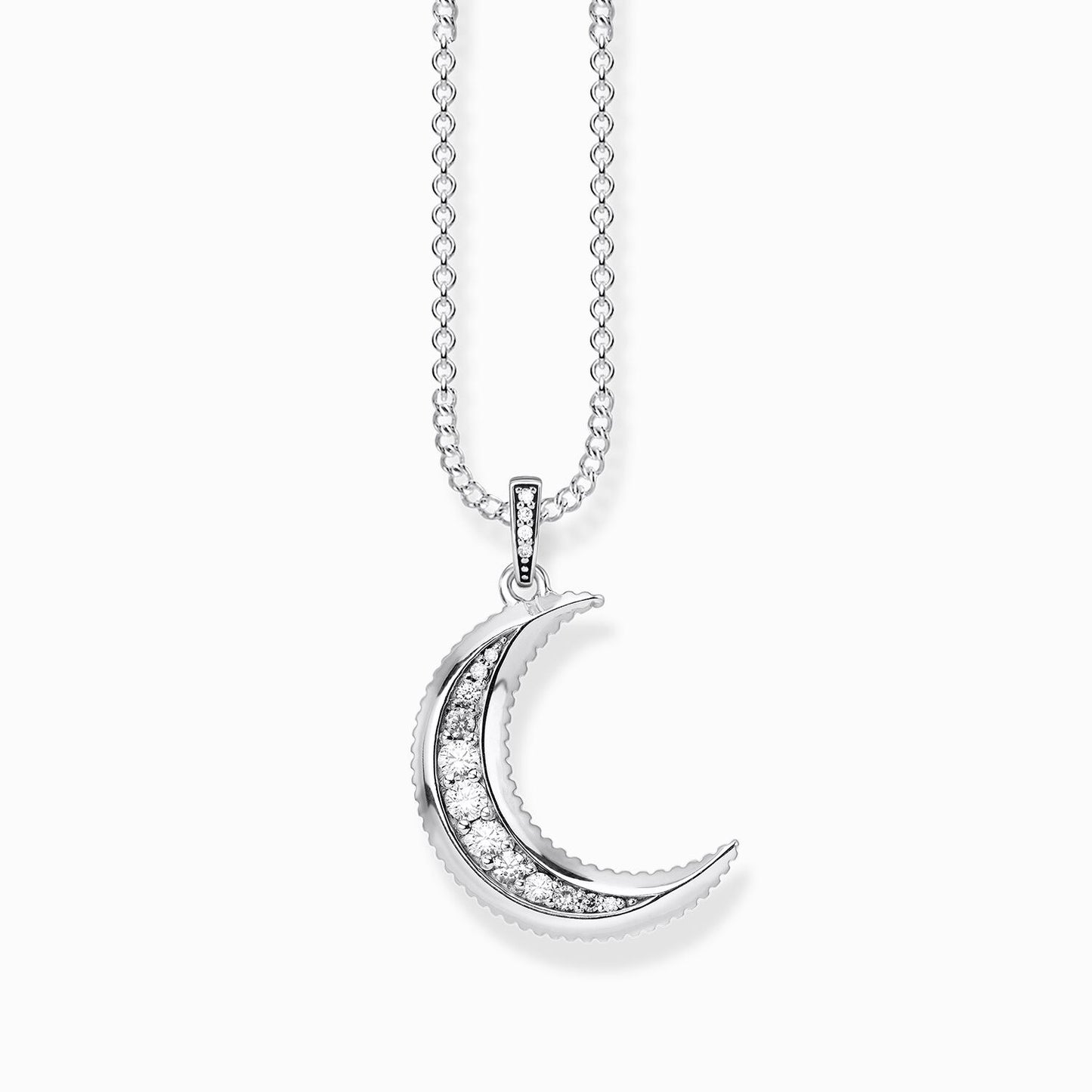 Silver Royalty moon necklace