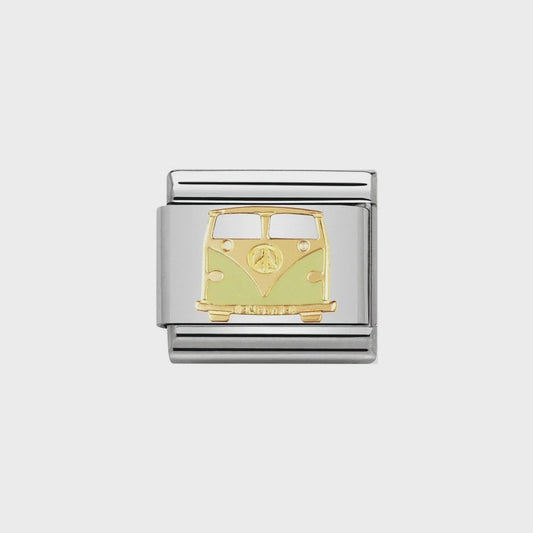 COMPOSABLE Classic Gold & Green Camper Van Charm