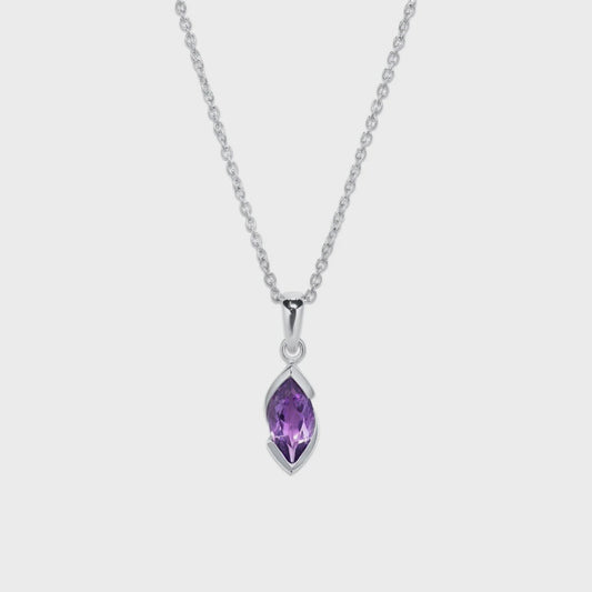 Unique & Co Marquise Amethyst Necklace