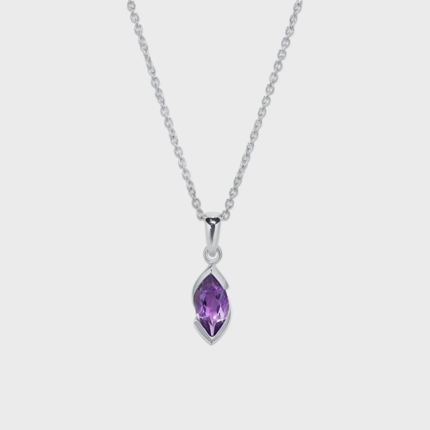 Unique & Co Marquise Amethyst Necklace