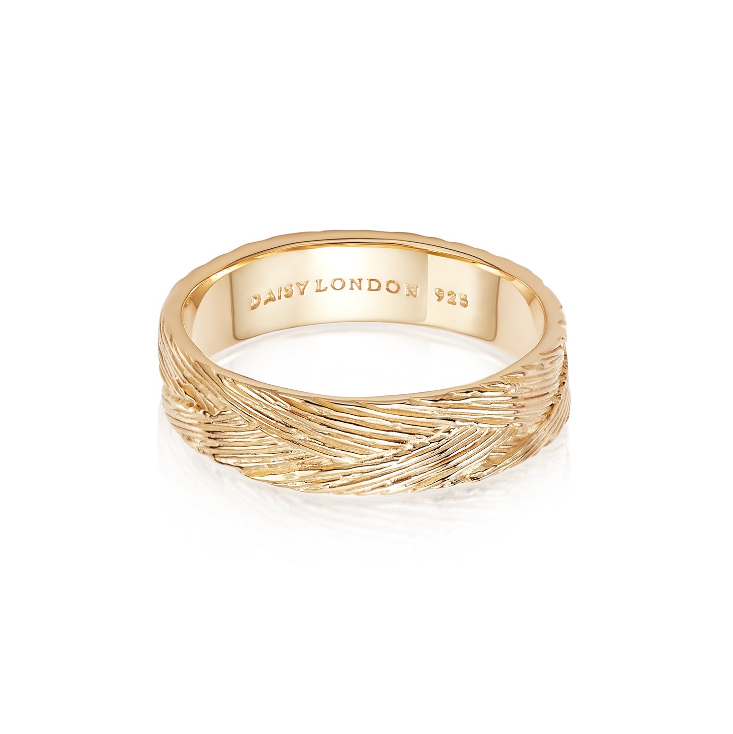 ARTISAN WOVEN STACKING RING 18ct Gold Plate NR02_GP_M