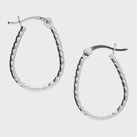 Small dainty textured hoops