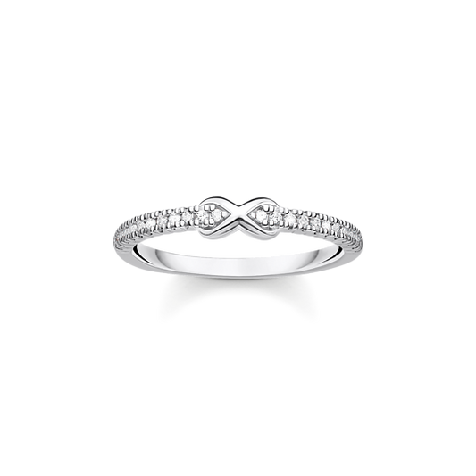 Ring infinity with white stones silver TR2322-051-14-54