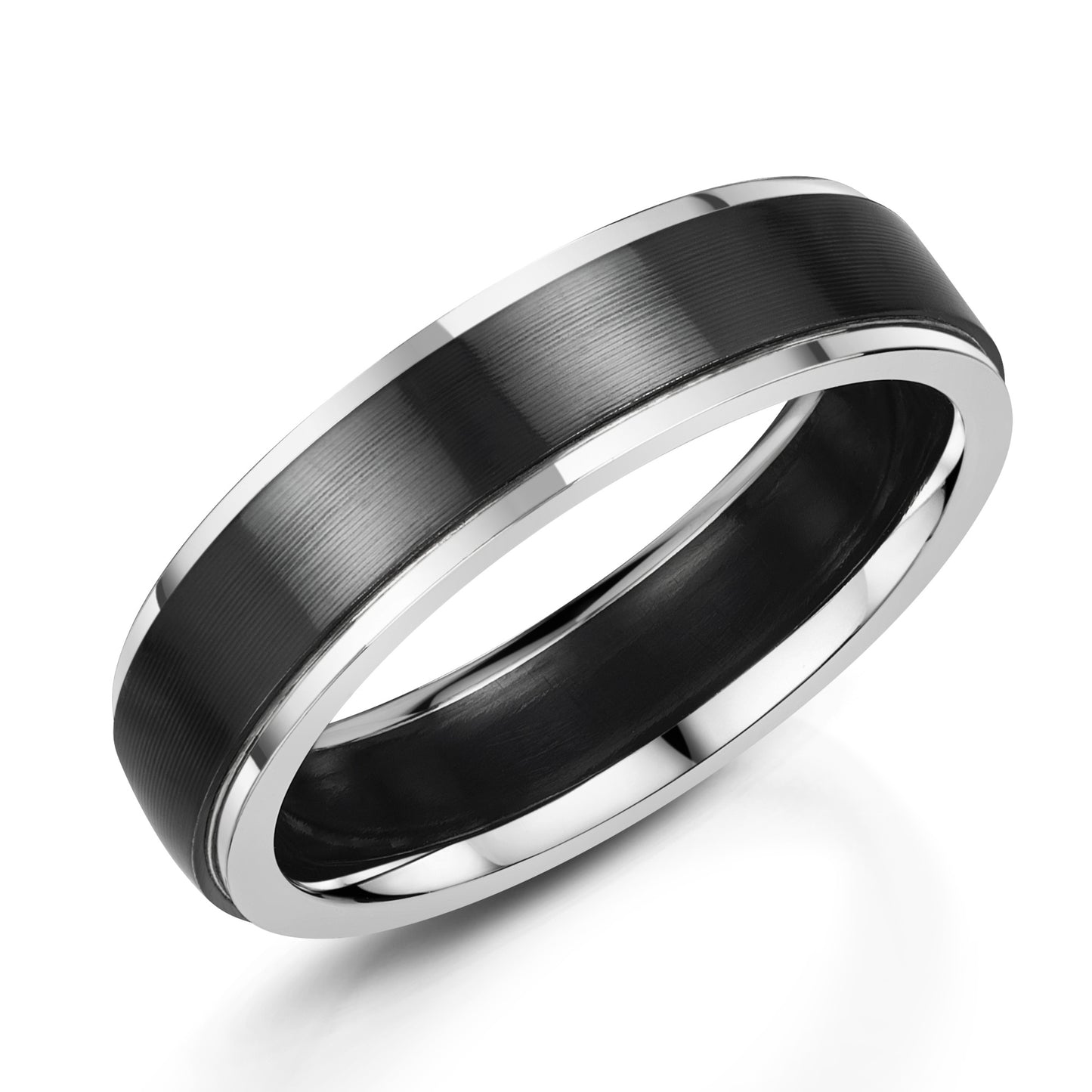 Zedd ring 5.5mm 9ct White gold Edging