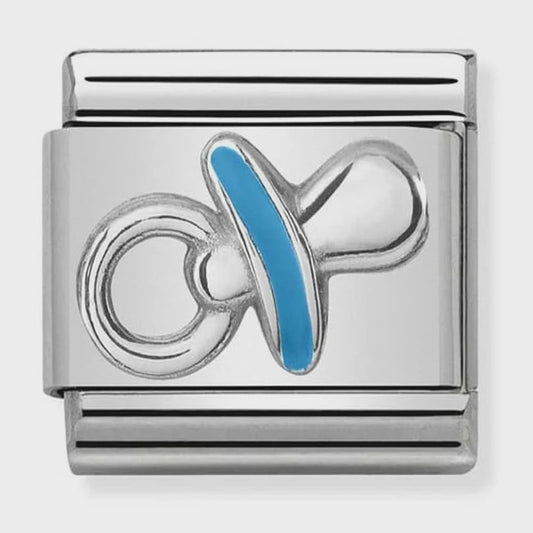 Composable Classic SYMBOLS in stainless steel , enamel and silver 925 (40_Light blue dummy)