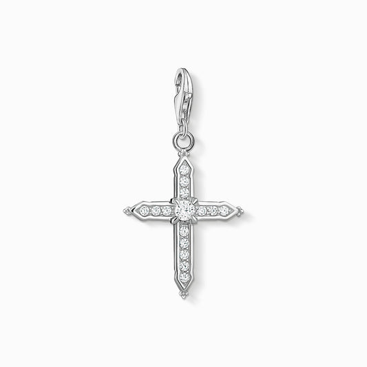 Charm pendant cross silver