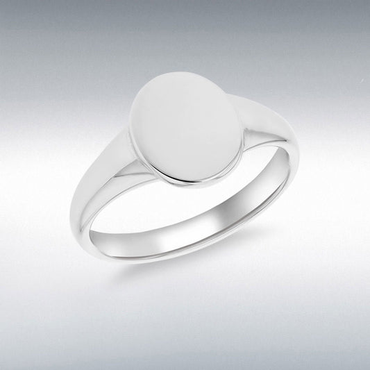 STERLING SILVER OVAL SIGNET RING