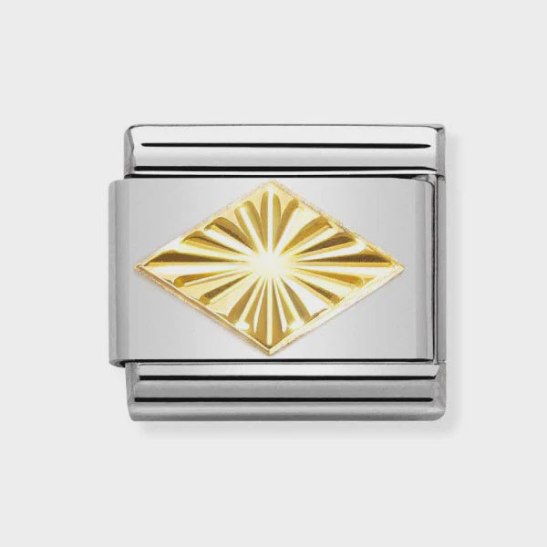 Composable Classic SYMBOLS steel and bonded yellow gold (54_Diamond-coated rhombus)