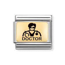 Composable Classic PLATES (IC) in steel and bonded yellow gold (14_Doctor (HIM))