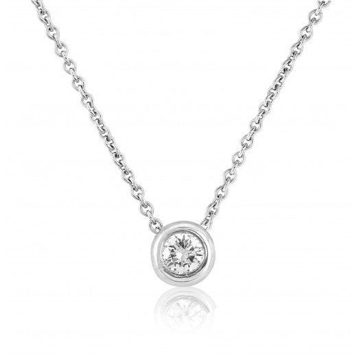 18ct White Gold Diamond Slider Necklace 2X06W-18D