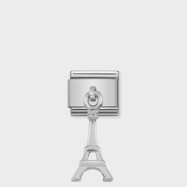 Composable Classic CHARMS 3D EXCLUSIVE FOR COUNTRY stainless steel, sterling silver, cz (01_Eiffel Tower)