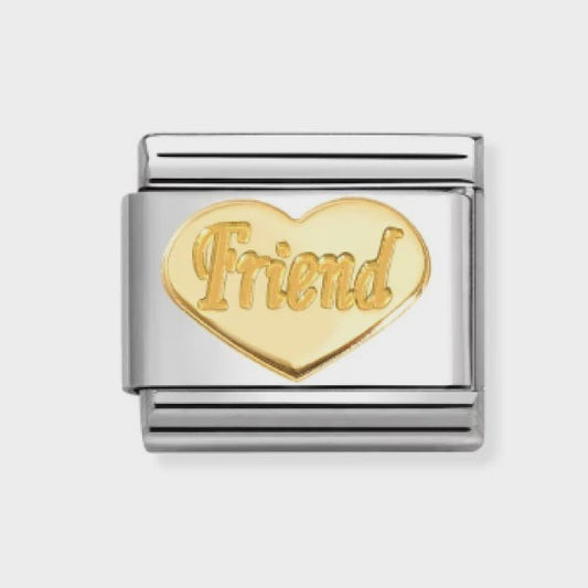 CLASSIC, STEEL, 18K GOLD FRIEND HEART