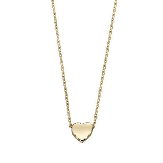9ct YELLOW Heart NECKLACE