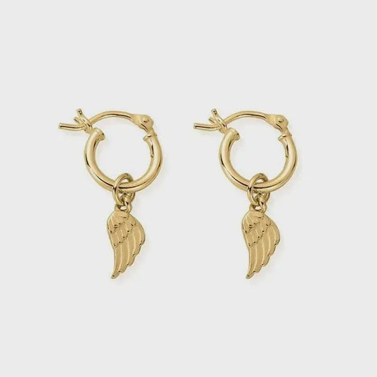 Divinity Within Small Hoop Earrings 18k Gold Plated