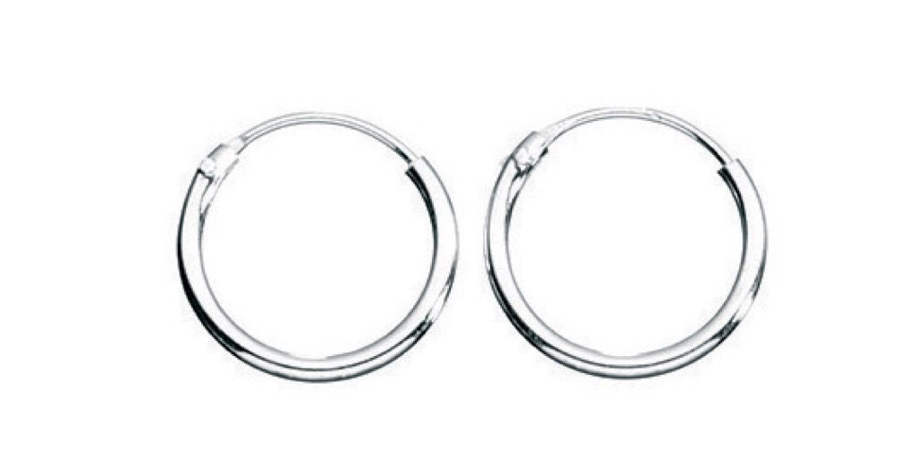 10mm Plain Hoop Earrings (H041)