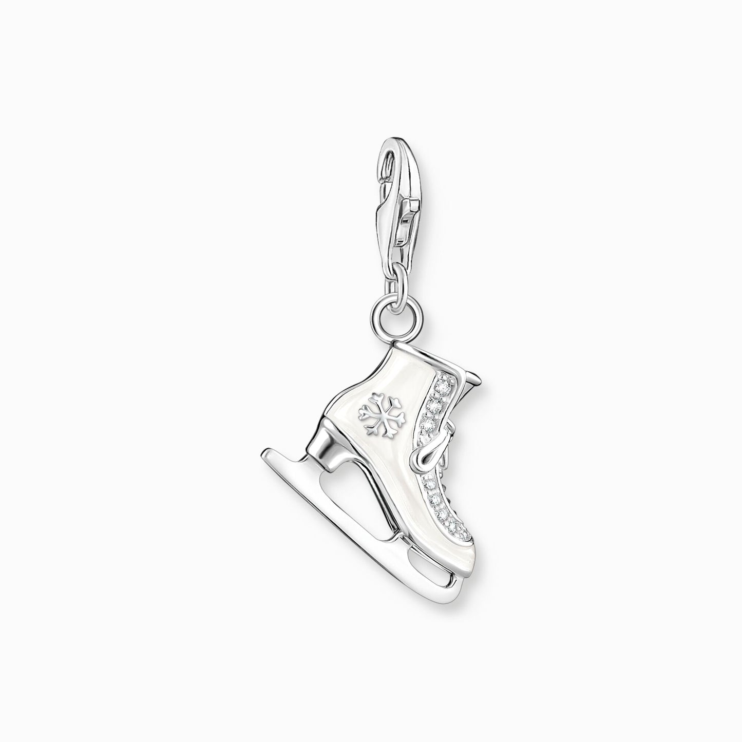 Charm pendant ice skate silver