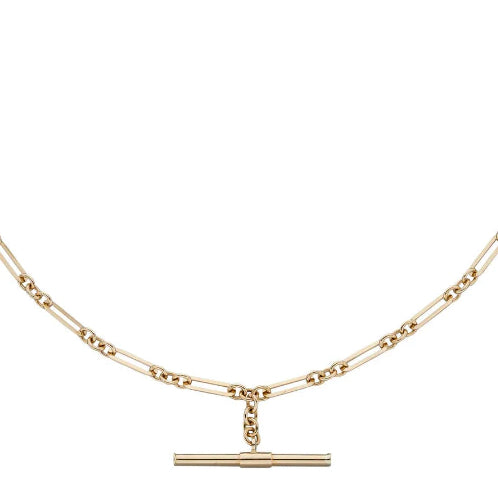 T-Bar Chain Necklace in Yellow Gold