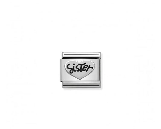 Nomination Classic Silver Sister with heart Charm