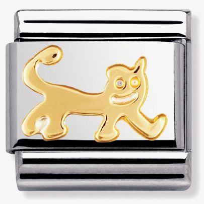 COMPOSABLE Classic ANIMALS (EARTH) in stainless steel with bonded yellow gold (21_Cat)
