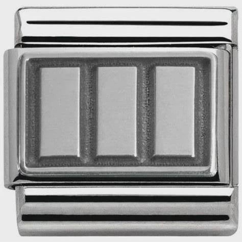 Nomination Silver shine Rectangles charm