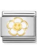 Composable Classic SYMBOLS steel, enamel and bonded yellow gold (59_Smile Flower)