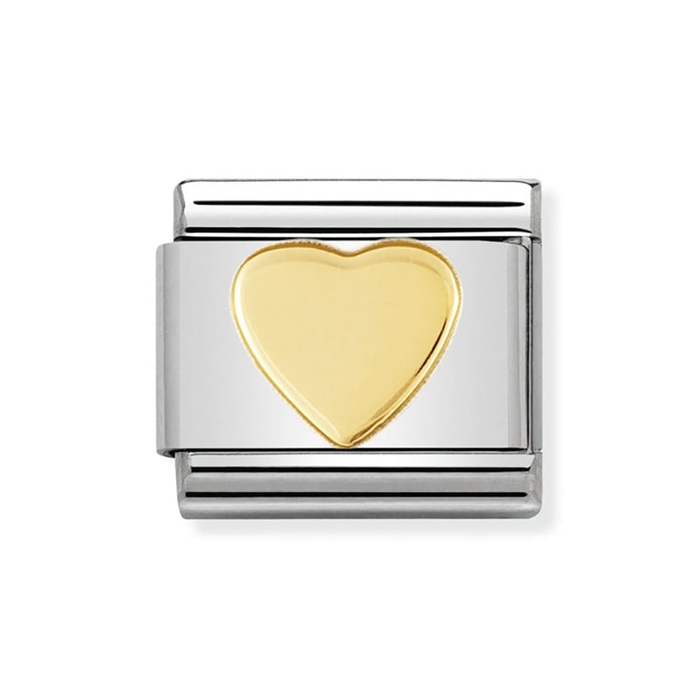 COMPOSABLE Classic LOVE in stainless steel with bonded yellow gold (02_Heart)