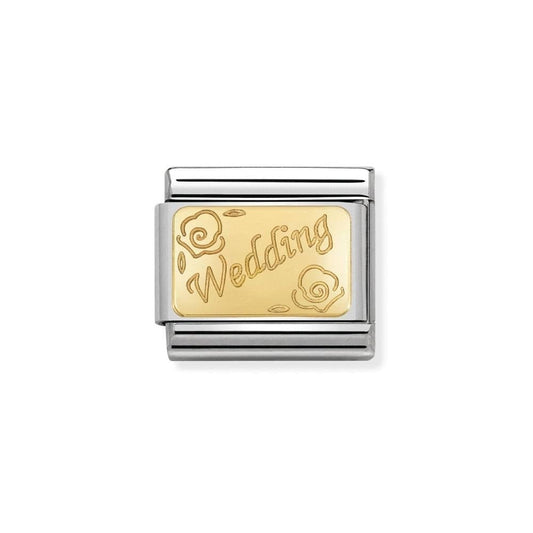 COMPOSABLE Classic ENGRAVED SIGNS in stainless steel with bonded yellow gold CUSTOM (45_Wedding)