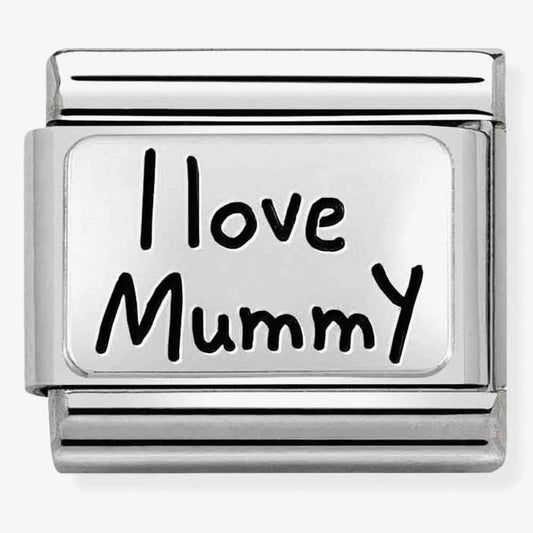 Composable Classic PLATES (IC) steel and 925 silver (02_I love Mummy)