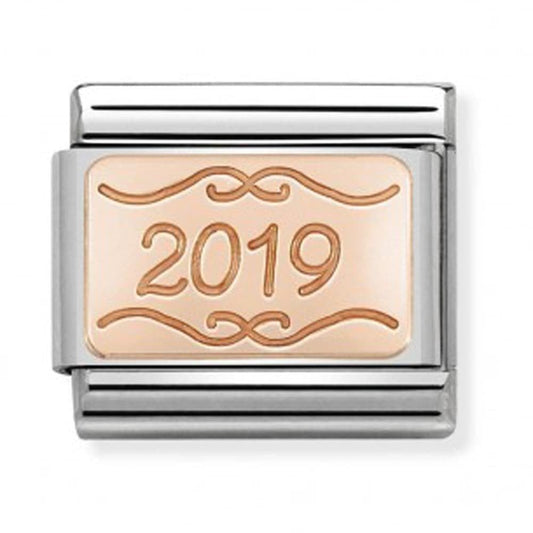 Composable Classic PLATES in stainless steel with 9k rose gold CUSTOM (49_Plate 2019)