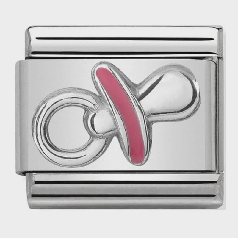 Composable Classic SYMBOLS in stainless steel , enamel and silver 925 (39_Pink dummy)