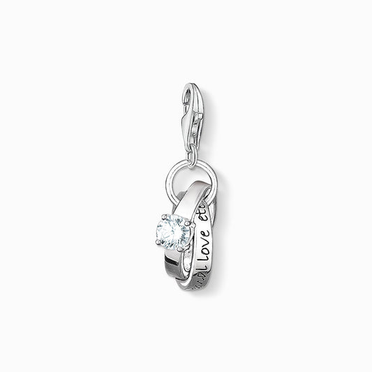 Charm pendant wedding rings