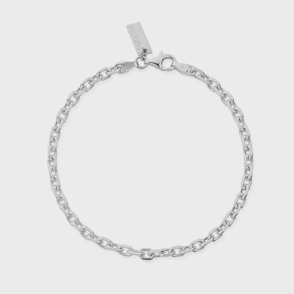 Men's Anchor Chain Bracelet SILV
