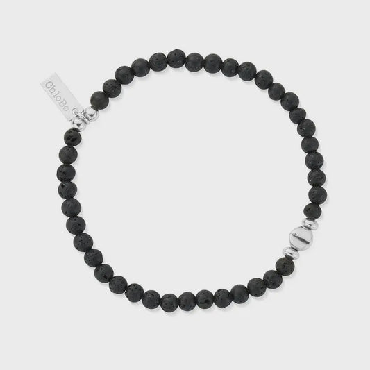 Men's Black Lava Bracelet